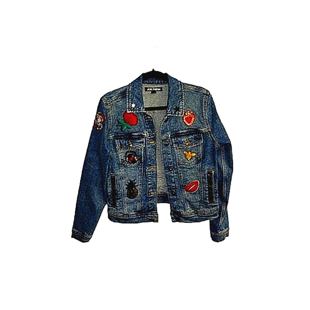 Do No Harm, But Take No Shit, Angel Baby: Longsleeved Patched Jacket, Size M